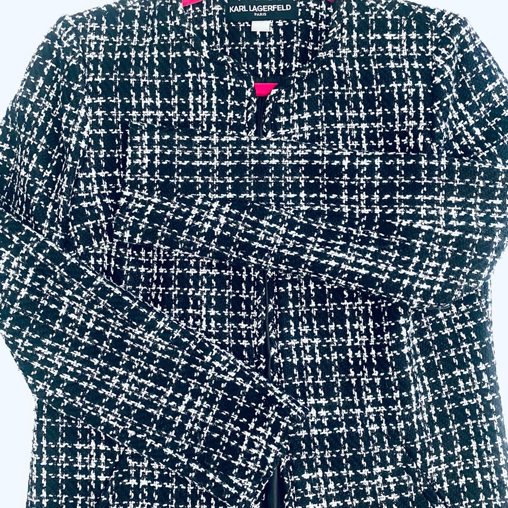 Black & White Tweed Coat - Fully Lined - Gorgeous Excellent Condition - Picture 14 of 16